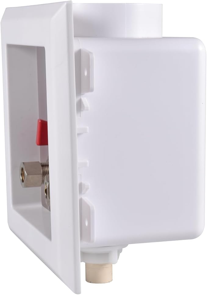 EFIELD Pre-assembled Faucet Outlet Box, 1/2-Inch CPVC Ppe Intet with Installed 1/4-Turn Ball Valve For Hot & Cold Water Supply, Chrome Plate,(FC001)