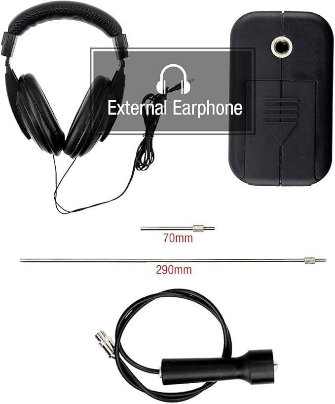 allsun Pro Ultrasonic Leaking Detector Transmitter Auto Noise Finder, Electronic Stethoscope HVAC Machine Noise Monitor 36-44KHz, Air Gas Water Leak Diagnosis Tool