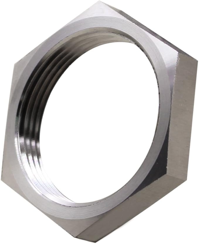 DERNORD Cast Pipe Fitting Stainless Steel 304 Hex Locknut 1-1/2" NPT Female