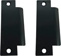 QCAA Steel T-Shape Strike, Filler Plate for ANSI Strike, Cylindrical Lock Prep, 4-7/8" x 1-1/4", Matte Black, 2 Pack, MIT