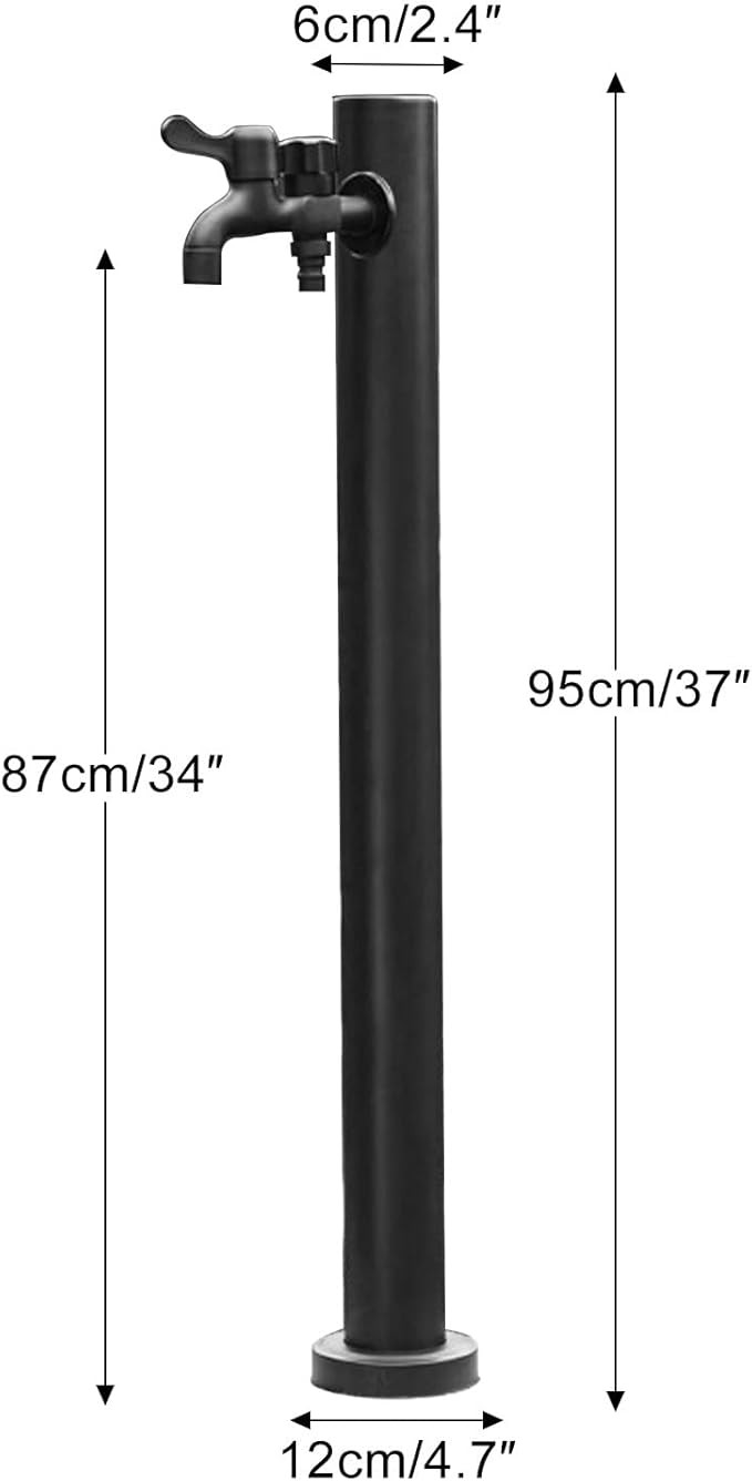 304 Stainless Steel Garden Water Column, Freeze Proof Outdoor Faucet, Yard Hydrant, Outdoor Water Spigot for Backyard, Farm, Lawn(B,95cm/37in)