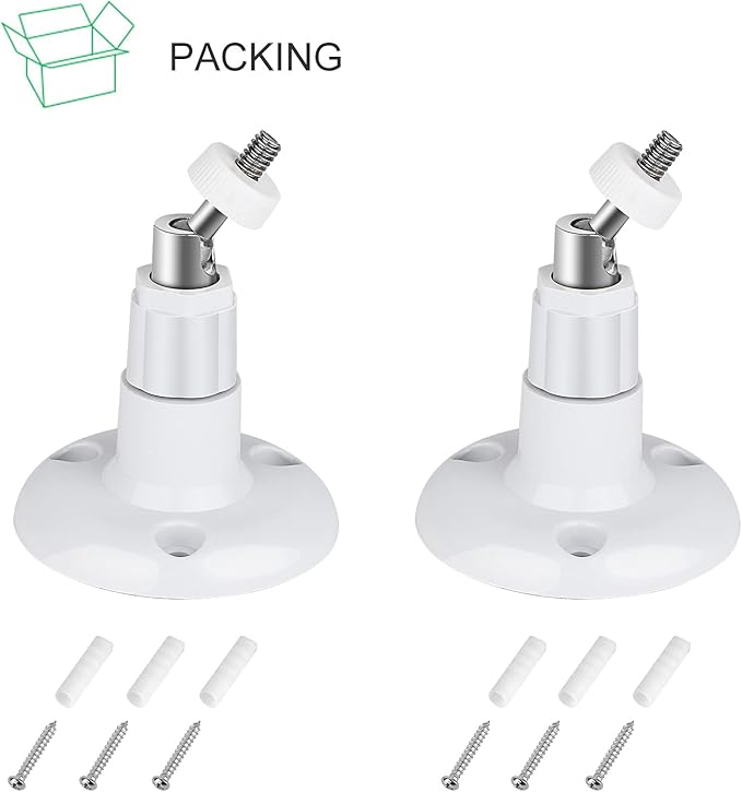 ALERTCAM 2Pack Adhesive Wall Mount for Stick Up Cam & Outdoor Cam Plus, 360 Degree Adjustable Screwless Bracket for Your Surveillance Camera, 2 Ways Installation Without Drilling