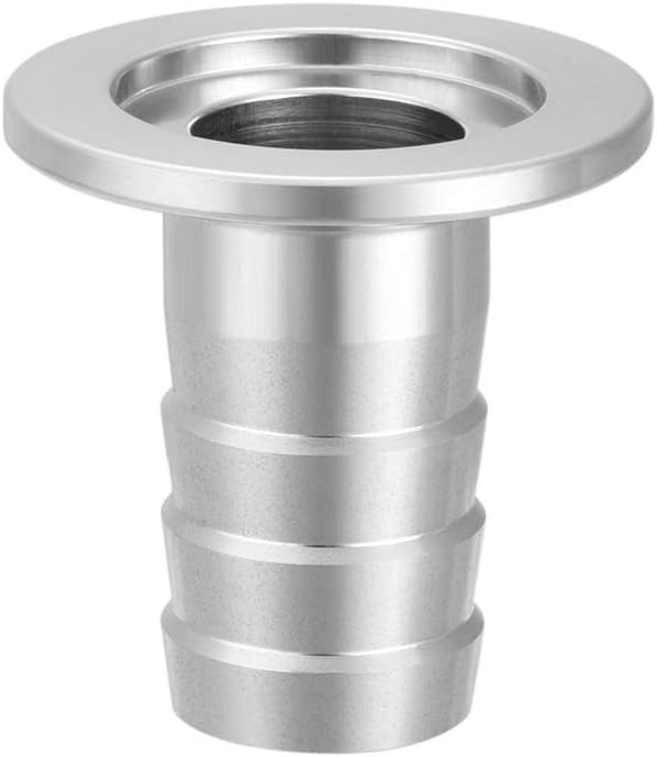 SHERICH KF25 Ф6 Rubber Hose Barb Adapter, Transition Fitting, ISO-KF FLange Size NW-25, 304 Stainless Steel (KF-25, KF25-Ф6)