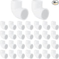 30pcs 3/4 PVC Fittings 90 Degree Elbow 2 Way PVC Pipe Fittings Right Angle Elbow PVC Adapter Furniture Build Grade PVC Pipe Adapter Fittings SCH40 PVC Corner Fittings