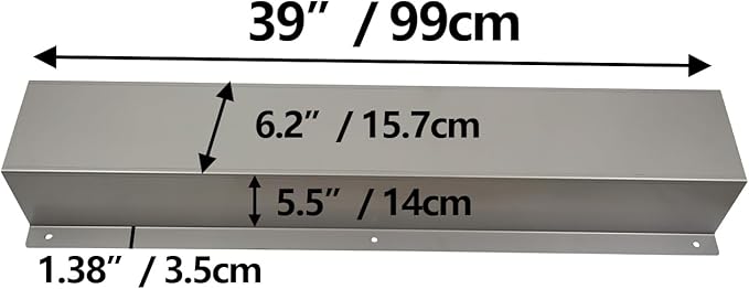 6.2" W x 5.5" H x 78" L Stainless Steel Metal Split Line Set Cover Pipe Wall Sleeve Hide Kit for Outside Mini Split Central Air Conditioner Heat Pump