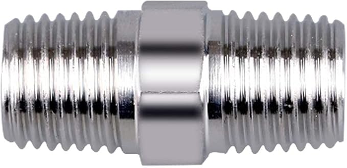 Joywayus Hex Nipple 1/4"NPT Male x 1/4"NPT Male Threaded Stainless Steel 304 Threaded Nipple Pipe Fittings for Brew Kit Home Piping (Pack of 5)