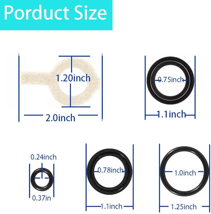 30623 Seal Kit Replacement Fit For Cat Pump Model 30 31 34 35 310 340 350 310B 310S 310W 340S 340B 340W 350 350S 350B 350W Models, 5 Frame Plunger Pumps