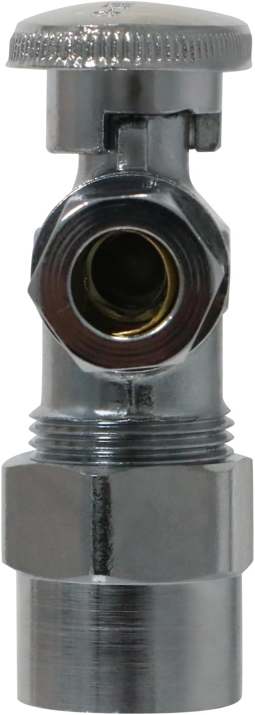 XFITTING 1/2 Inch CPVC x 3/8 OD Compression Angle Valve, 3-3-3=5XX, 5 Pieces