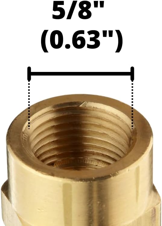 3/8" NPTF x 3/8" NPTF Female Brass Coupling/Coupler Pipe Thread Union/Joiner Fitting | 33300-06-06 (5-PACK)