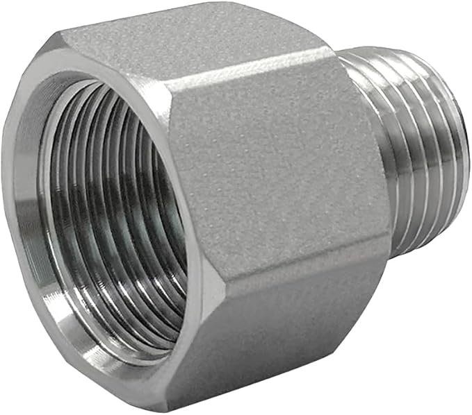 Stainless Steel Reducer Adapter 3/4" NPT Female x 1/2" NPT Male (Pack of 2)