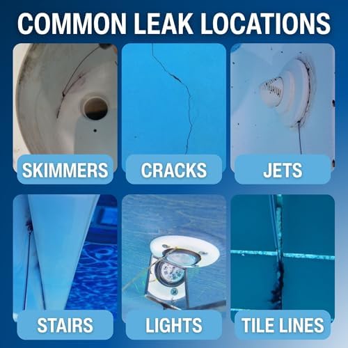 Leakmaster Pool Leak Detection Kit – 8 oz Yellow Dye with Reusable Syringe – High-Visibility Leak Finder for Pools, Hot Tubs & Spas – 40+ Refills– Professional Water Tracing Tool (2 Pack)