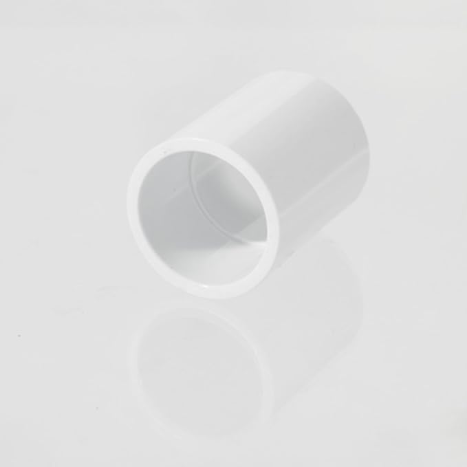 40 Pack 3/4" PVC Pipe Coupling, PVC Slip Socket Fitting Adapter Connector, Sch40 Pipe Fittings Straight Pressure Fittings (White)