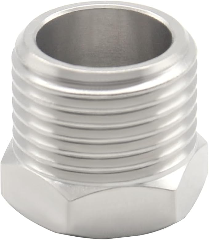 Nickel Plated Brass Reducer Faucet Adapter G 1/2 Male to 3/8 Female Compression Pipe Fitting Water Supply Line Adapter with Gaskets for Kitchen Bathroom Plumbing Pipe Connector (Pack of 4)