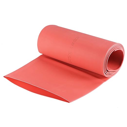 uxcell Heat Shrink Tubing, 80mm Dia 128mm Flat Width 2:1 Rate Shrinkable Tube Cable Sleeve 1m - Red