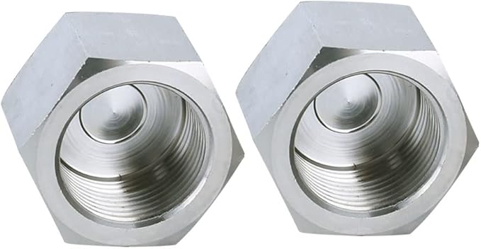 Stainless Steel 304 Forged Pipe Fitting, Hex End Cap, 1/2" NPT Female, Class 3000 (Pack of 2)