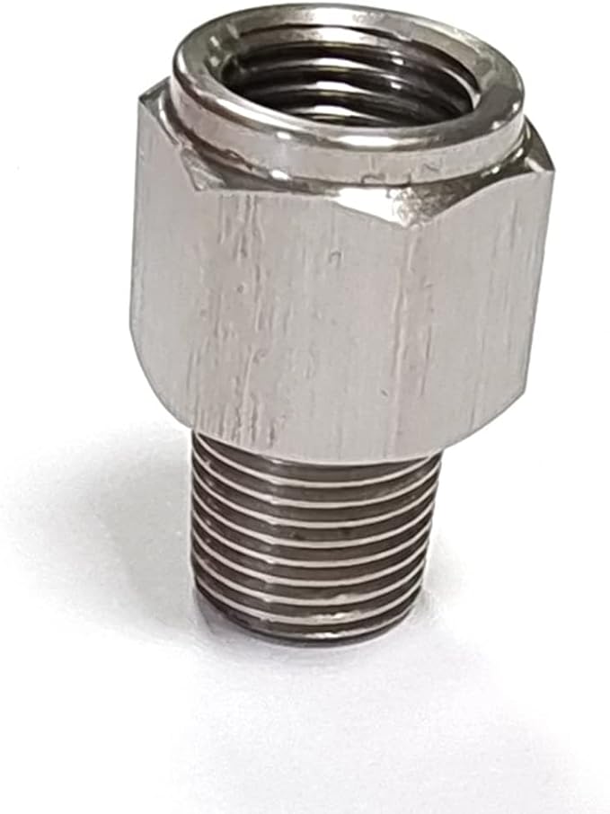 1/8" NPT Male To M10x1.0 Female Gauge Sender Adapter M10 Fuel Oil Trans Brakes