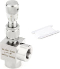TAISHER 1PCS 304 Stainless Steel Reduce Port 3mm 90 Degree Elbow Needle Valve 1/2" NPT Female，Accurate Dials For Micro Flow Control Instrument Gauge Water Gas Oil