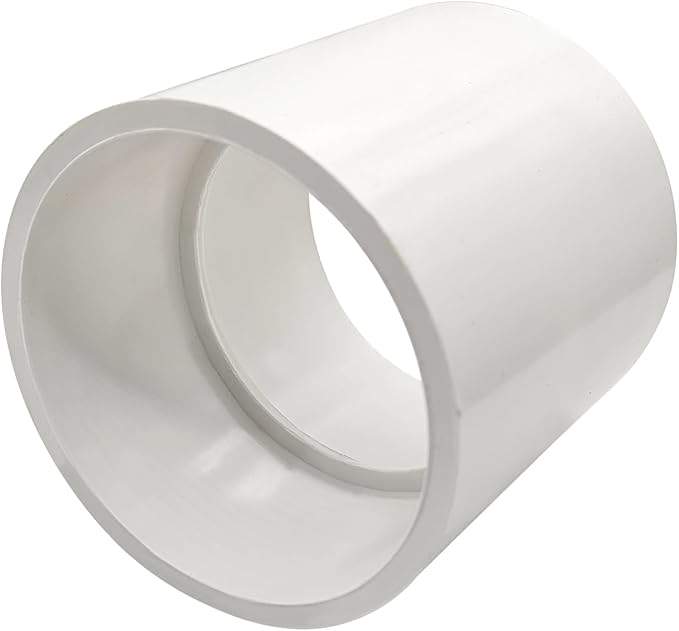 3" PVC Pipe Fitting Coupling Connector Adapter Pipe Fitting Slip (Socket x Socket) Schedule 40 White Color