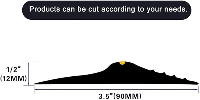 ToLanbbt 16.5Ft/5M Universal Garage Threshold Seal Strip with 300ml Black Sealants/Adhesives, Garage Door Bottom Weatherproof Strip Rubber DIY Weather Stripping Replacement (Black+Yellow)