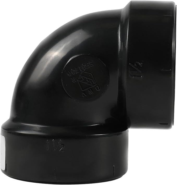 10-Pack EFIELD 1-1/2 in. ABS DWV 90-Degree Hub x Hub Vent Elbow Fittings