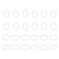 MECCANIXITY PTFE Flat Washers, 24Pack 14mm OD 10mm ID 2mm Thick Sealing Spacer Gasket Ring for Faucet Pipe Hose Bolt Machinery, White