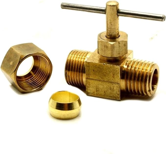 Replacement 3/8 Inch C x 1/4 Inch MP Straight Needle Valve for Thrifco Plumbing 6922013#143PC