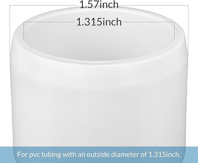 1" PVC Pipe End Cap Plug Adapter Pipe Fitting (Socket), Furniture Grade, DIY Shelf Garden Support Structure Storage Frame,White (pack of 20)