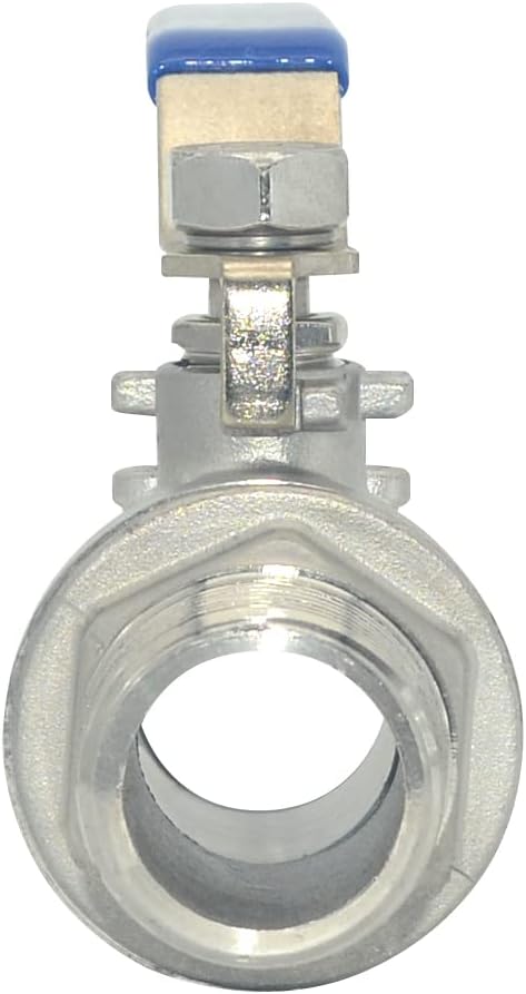 VARMHUS Full Port Ball Valve S304 Stainless Steel 304 Heavy Duty for Water, Oil, and Gas,1000WOG (1")