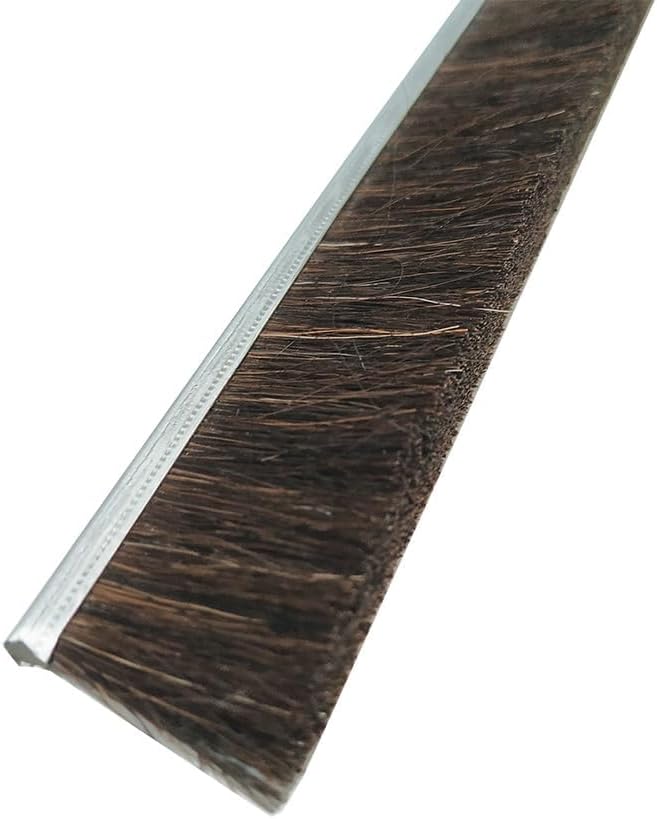 10 Sets Horsehair 2.16 x 39.37 Inches Brush Door Sweep Door Brush Seal Roll Up Door Garage Door Sweeps Suitable for Various Floors Easy Mounting (2.16 in, 10)