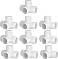 ‌letsFix 4 Way PVC Fittings 3/4 Inch (10-Pack), Furniture-Grade, Heavy-Duty Pipe Connectors for Plumbing, DIY Projects, and Home Furniture Assembly, Compatible with 3/4" Schedule 40 PVC Pipes‌