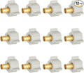 12-Pack EFIELD 1/2" Pex X 1/2" Female NPT Swivel Adapter Brass Barb Crimp Brass Fittings, ASTM F1807,(PEX1807202-12PCS)