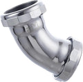 ZM Heavy-Duty 45-Degree Elbow with Slip-Joint Connection, Chrome
