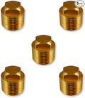 3/8" NPTF Square Head Brass Plug Male Pipe Thread Fitting | 33151-06 (5-PACK)