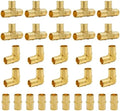 SUNGATOR 30-Pack 1 Inch PEX Fittings Kit, 10 Each Elbow Tee Coupling