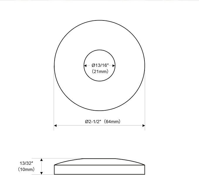 OFFO Shower Arm Flange Oil Rubbed Bronze 2.5" in Outer Diameter Replacement Shower Head Arm Escutcheon Plate Suitable for Most Brands Shower Head Arms