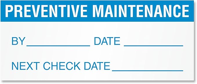 SmartSign Preventive Maintenance Labels by/Date/Next | 1.5" x 0.625" Polyester Vinyl, Pack of 140, Made in USA