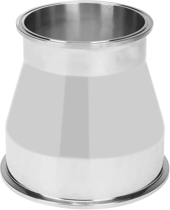 DERNORD Sanitary Fitting Reducer Fitting SUS304 Tri Clamp Ferrule Style 8" Tube OD to 6" Tube OD