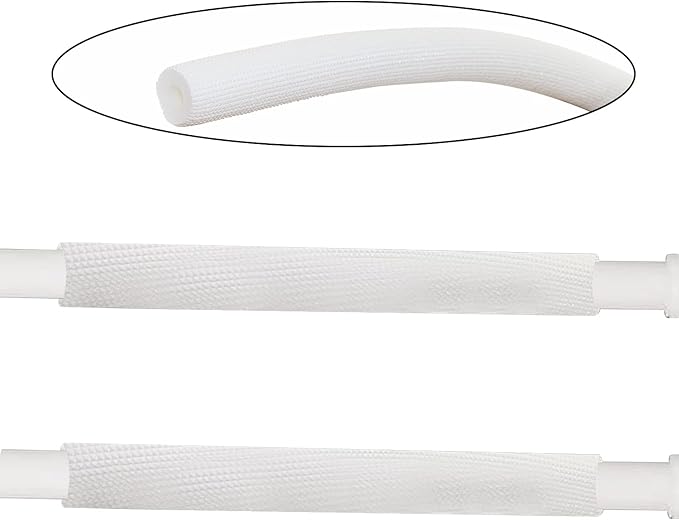 Pipe Insulation Tubing, BESUNTEK 6ft Heat Preservation Insulated Foam Tubing Handle Grip Support, for Water Pipes, air Conditioning Pipes (0.75" × 0.39", White, BESUNTEK-121)
