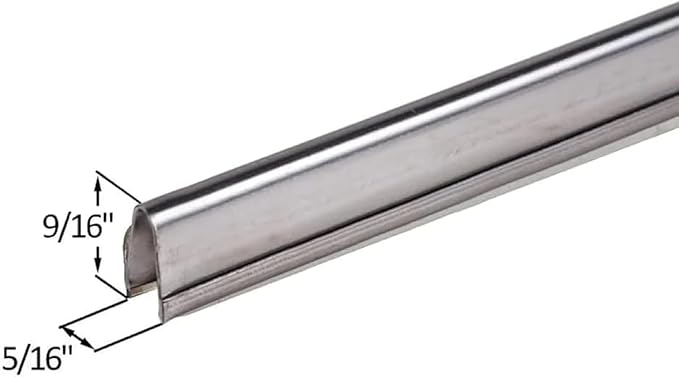 Sliding Door Repair Track Cover Repair Worn Damaged Sliding Glass Door Repair Horizontal Sliding Window Tracks Stainless Steel | Track Replacement for Patio Glass Door (6 Feet, 2 Pack)