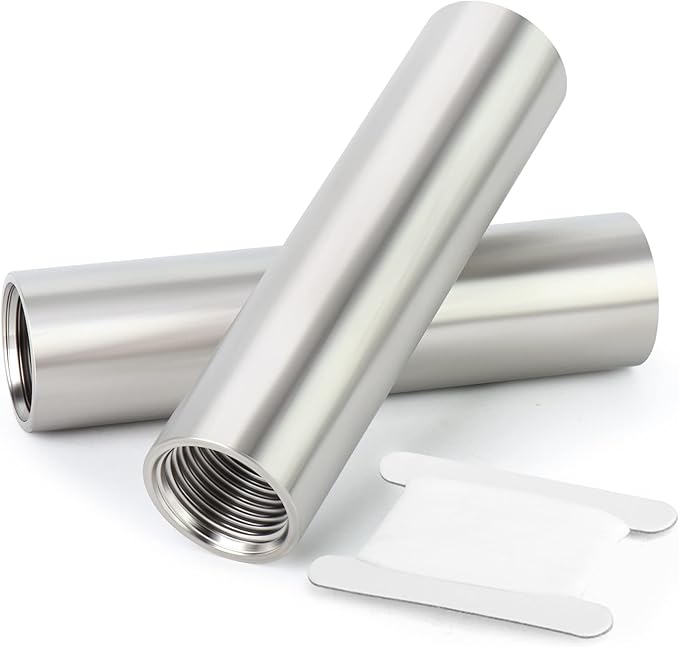 TAISHER 2PCS Stainless Steel Pipe Fittings, 1" NPT x 1" NPT Female Threaded, 4" Length Nipple Cast Pipe