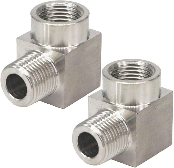 Beduan Stainless Steel Cast Pipe Fittings, 90 Degree Steet Elbow, 3/4" Male x 3/4" Female, Water Fuel Air(Pack of 2)