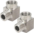 Beduan Stainless Steel Cast Pipe Fittings, 90 Degree Steet Elbow, 3/4" Male x 3/4" Female, Water Fuel Air(Pack of 2)