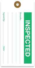 Tags 4 Less Production Quality Control Hang Tags – Equipment Preventative Maintenance Labels, for Easy Record-Keeping for Inventory Status (Inspected, Pack of 100)
