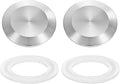 uxcell Stainless Steel Sanitary Fitting Clamp End Cap 1-1/2" (40mm) Solid Tube End Cap with Silicone Gasket for Food Beverage Cosmetics Factory Pipes