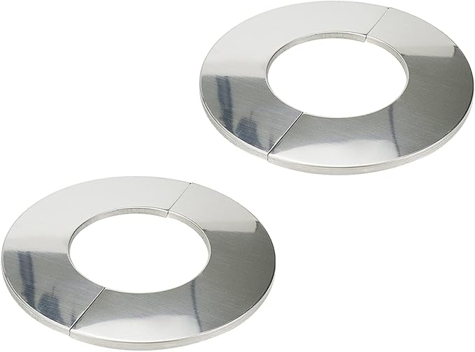 Wall Split Flange, Stainless Steel Round Escutcheon Plate for 2.79"/71mm Diameter Pipe, Pack of 2