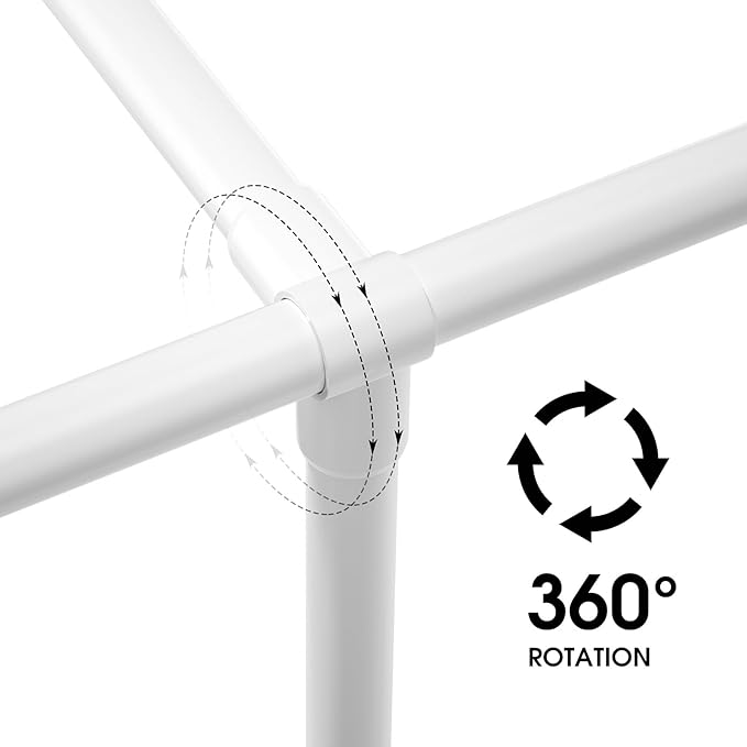 3/4" Adjustable PVC Fittings 3 Way, 18PCS Furniture Grade PVC Pipe Connector, 1Inch Slip Sling Tee Pipe Fitting for DIY Furniture Structure and Frame, Water Supply, Garden Shelf Greenhouse