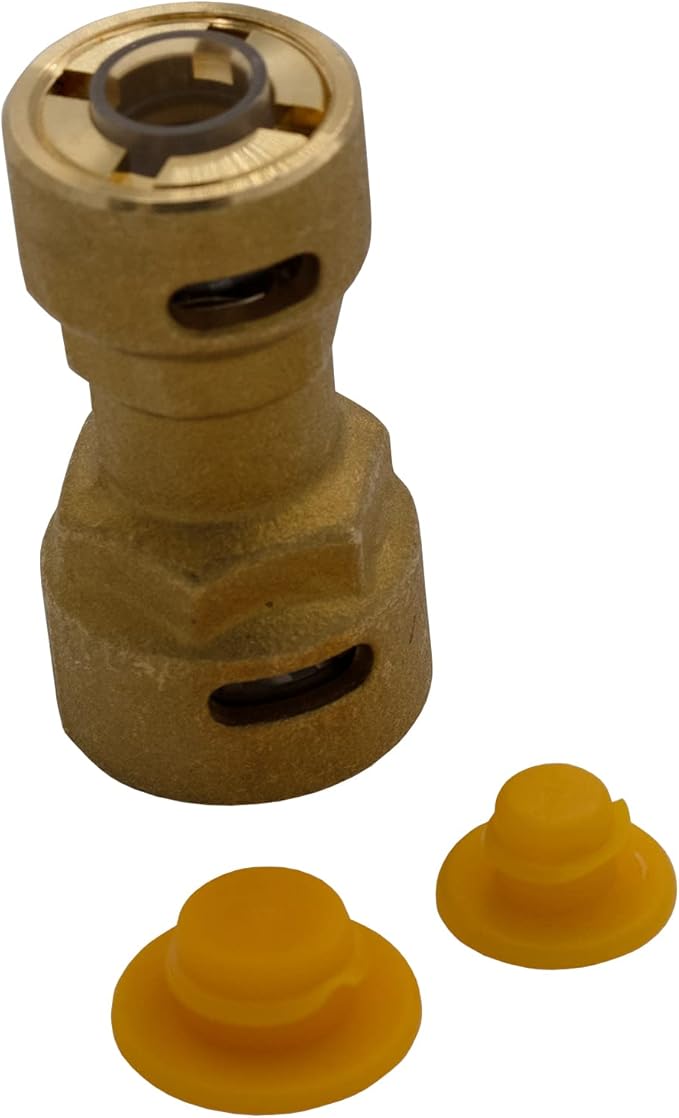 Supplying Demand SB1 3/8 x 1/2 Inch Reducer Quick Connect HVAC Brass Coupler Fitting