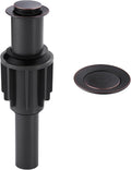 ALEASHA Pop Up Sink Drain Without Overflow, Bathroom Sink Drain Vessel Sink Stopper Pop Up Sink Drain Stopper, Pop Up Drain for Bathroom Sink Drain Strainer for Hair Catcher,Oil Rubbed Bronze