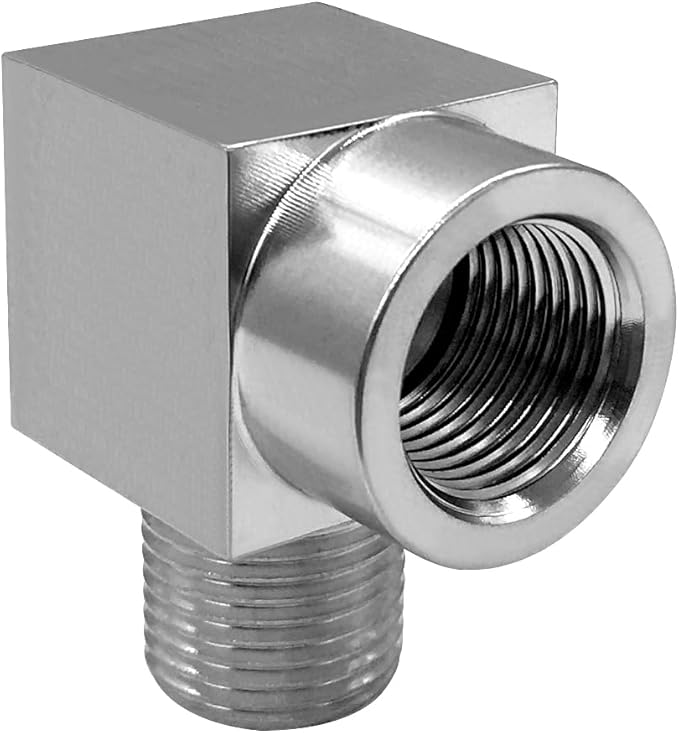 Beduan Stainless Steel Cast Pipe Fittings, 90 Degree Street Elbow 3/8" NPT Male x 3/8" NPT Female Water Fuel Air