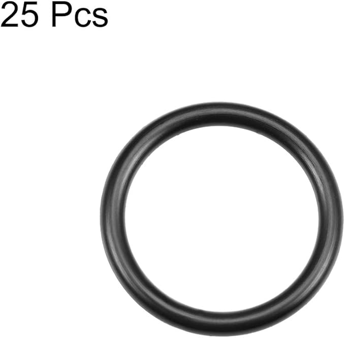 uxcell Nitrile Rubber O-Rings 23mm OD 18mm ID 2.5mm Width, Metric Nitrile Rubber Sealing Gasket for Automotive Machine Plumbing, Pack of 25